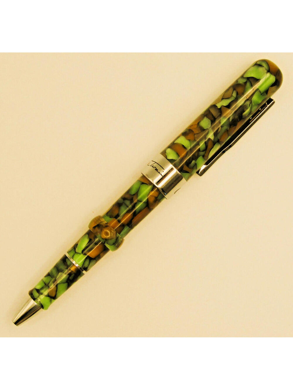 Conklin Mark Twain Crescent Collection Ballpoint Pen Spring Green Colorway